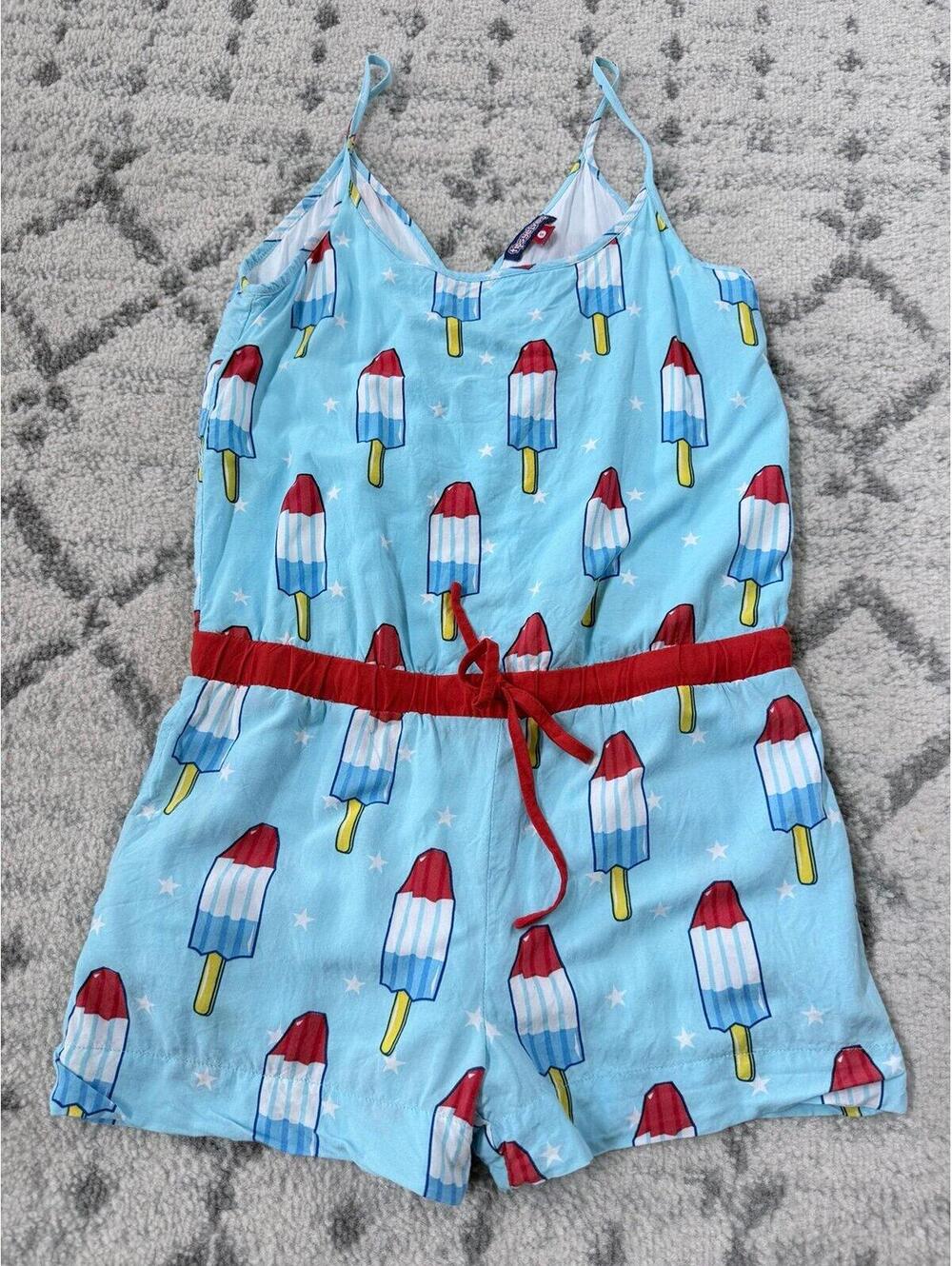 Patriotic Popsicle Print Romper